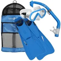 Aqua Lung Sport Set de Plongée avec Tuba Aqua Lung Sport Junior Santa Cruz Set Blue (S/M)