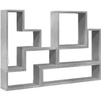 vidaXL Étagère murale gris béton 96x12x64 cm bois d'ingénierie