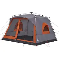vidaXL Tente familiale pour 7 personnes Gris et orange Quick Release