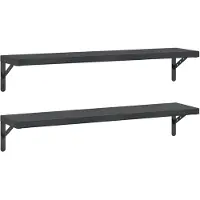 vidaXL Étagères murales 2 pcs 100x23,5 cm noir acier inoxydable