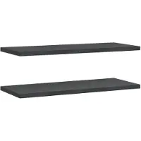 vidaXL Étagères murales 2 pcs 100x40x3 cm noir acier inoxydable