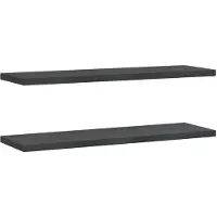 vidaXL Étagères murales 2 pcs 100x30x3 cm noir acier inoxydable