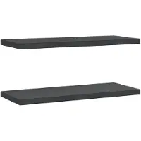vidaXL Étagères murales 2 pcs 75x30x3 cm noir acier inoxydable