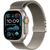 Apple Watch Ultra 2 GPS + Cellular 49 mm Boîtier en Titane Naturel avec Bracelet Milanais Titane Naturel M version 2024