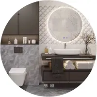 REA Miroir Led Tutumi Led Hzj 50cm White