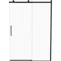 Luca Varess Boltano porte coulissante 140 cm x 200 cm verre transparent profil noir mat
