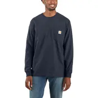 Carhartt K126 Pocket Loose Fit Long Sleeve T-shirt Bleu 2XL Homme