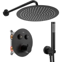 REA Kit De Douche Encastré Lungo Black Matt Box