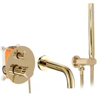 REA Robinet De Baignoire Encastré Lungo Gold + Box