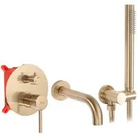 REA Robinet De Baignoire Lungo Gold Brush + Box