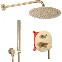 REA Kit De Douche Encastré Lungo Gold Matt + Box