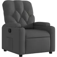 vidaXL Fauteuil relax gris foncé Tissu