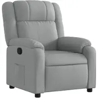 vidaXL Fauteuil relax gris clair Tissu