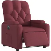 vidaXL Fauteuil relax électrique vin rouge tissu