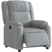 vidaXL Fauteuil relax électrique gris clair Tissu