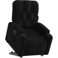 vidaXL Fauteuil relax avec releveur Noir Tissu