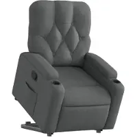 vidaXL Fauteuil relax releveur gris foncé Tissu