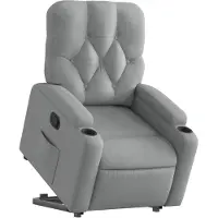 vidaXL Fauteuil relax releveur gris clair Tissu