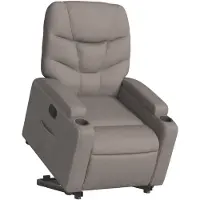 vidaXL Fauteuil inclinable taupe tissu
