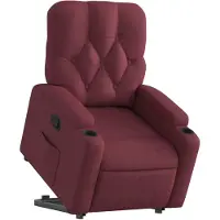 vidaXL Fauteuil relax avec releveur vin rouge Tissu