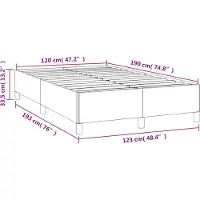 DKD Home Decor Cadre de lit bleu 120x190 cm Tissu