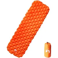 vidaXL Matelas de camping gonflable 1 personne orange 190x58x6 cm