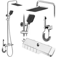 REA Kit De Douche Avec Thermostat Rob Chrome
