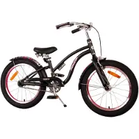 Volare Vélo enfant Miracle Cruiser - Fille - 18 pouces - Noir Mat - Prime Collection