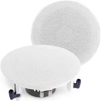 Power Dynamics Haut-parleur de plafond ESCS6, set de 2, 15W, blanc (Passif), Haut-parleur PA, Blanc