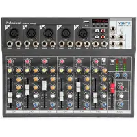 VONYX VMM-F701 Table de mixage 7 canaux 5 entrées micro interface audio USB