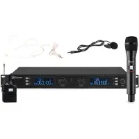 Power Dynamics PD632C Set de micros sans fil UHF 1x micro main 1x micro casque n