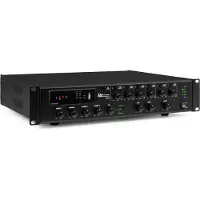 Power Dynamics PMP480 6 Zone Amplifier - Perfekt für Sendungsanlagen - mit Bluetooth - 480W (Amplificateur), Amplificateur stéréo, Noir