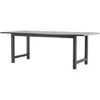 Ebuy24 Oslo table de salle à manger 100x220cm noir.