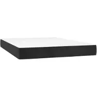 vidaXL Matelas à poches, Noir, 140X220X20 Cm, velours Lumarko