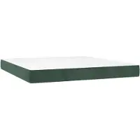 vidaXL Matelas de poche, vert foncé, 160X220X20 cm, velours Lumarko !