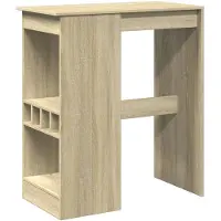 vidaXL Table de bar avec étagère Chêne Sonoma 90x47,5x103,5 cm Bois composite