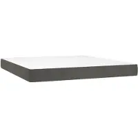vidaXL Matelas à poches, Gris foncé, 160X220X20 Cm, velours Lumarko