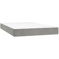 vidaXL Matelas à poches, gris clair, 120X220X20 Cm, velours Lumarko !