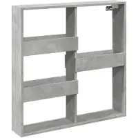 vidaXL Armoire murale gris béton 80x15x80 cm bois d'ingénierie