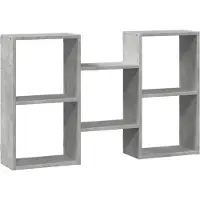 vidaXL Étagère murale gris béton 96x18x60 cm bois d'ingénierie