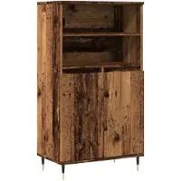 vidaXL Highboard imitation bois ancien 60x36x110 cm Matériau dérivé du bois