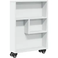 vidaXL Chariot de rangement Étroit Blanc 48x13x68 cm Bois composite