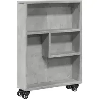 vidaXL Chariot de rangement Étroit gris béton 48x13x68 cm Bois composite