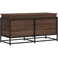 vidaXL Boîte de rangement avec couvercle aspect chêne 100x40x51,5 cm