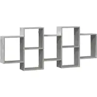 vidaXL Étagère murale gris béton 159x18x65 cm bois d'ingénierie