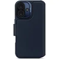Decoded Portefeuille détachable 2 en 1 en cuir MagSafe Apple iPhone 16 - Navy