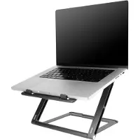 Accezz Origami Laptop Stand - Support pour ordinateur portable - Réglable et pliable - Universel - Gris foncé