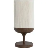 Light & Living - lampe de table - Dania - beige marron - coton métal - Ø 22cm - E27 - 1885752