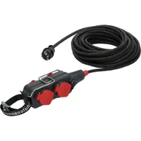 Brennenstuhl Professional 9161150161 Powerblock Avec Rallonge PB 1100 H07RN-F 3G1.5 - IP54 4-v - 15m - Noir