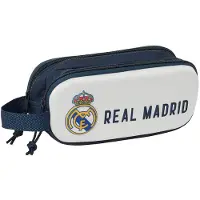 Real Madrid Safta 3d Double Trousse Blanc,Bleu Homme Blanc,Bleu One Size